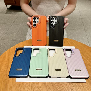 SAMSUNG สําหรับSamsung Galaxy S26 Ultraกระเป๋าเดินทางรูปแบบที่มองไม่เห็นเลนส์สําหรับSamsung S25 Ultra S24 S23 UltraถุงลมนิรภัยDrop Protection Hard PC + Soft TPUปกหลัง