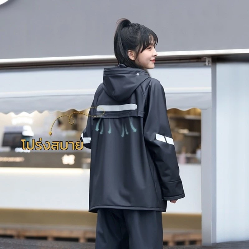 ชุดกันฝนมอเตอร์ไซค์ มีแถบสะท้อนแสง thumbnail 3