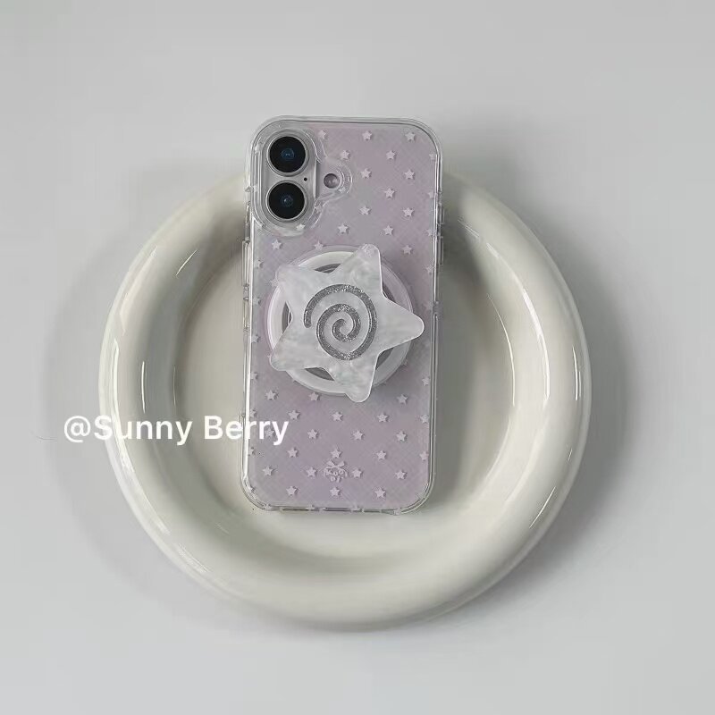 Ins High-End Feel Fritillary แม่เหล็กที่ใช้งานได้ Samsung s26ultra เคสโทรศัพท์สีม่วง Star s25/24 + Simple s23/22 สาวหัวใจ a57a56a55a37 Double-Layer รุ่น a17a16a15a24