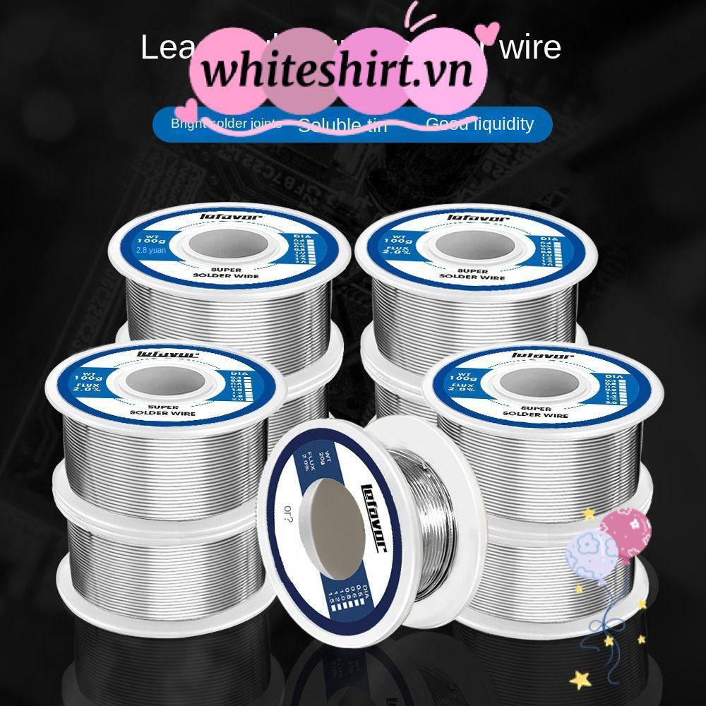 WHITESHIRT ลวดเชื่อมอุณหภูมิต่ํา, 20g 50g 100g 0.8 1.0mm Low-melting Corel Solder, Universal No-clea
