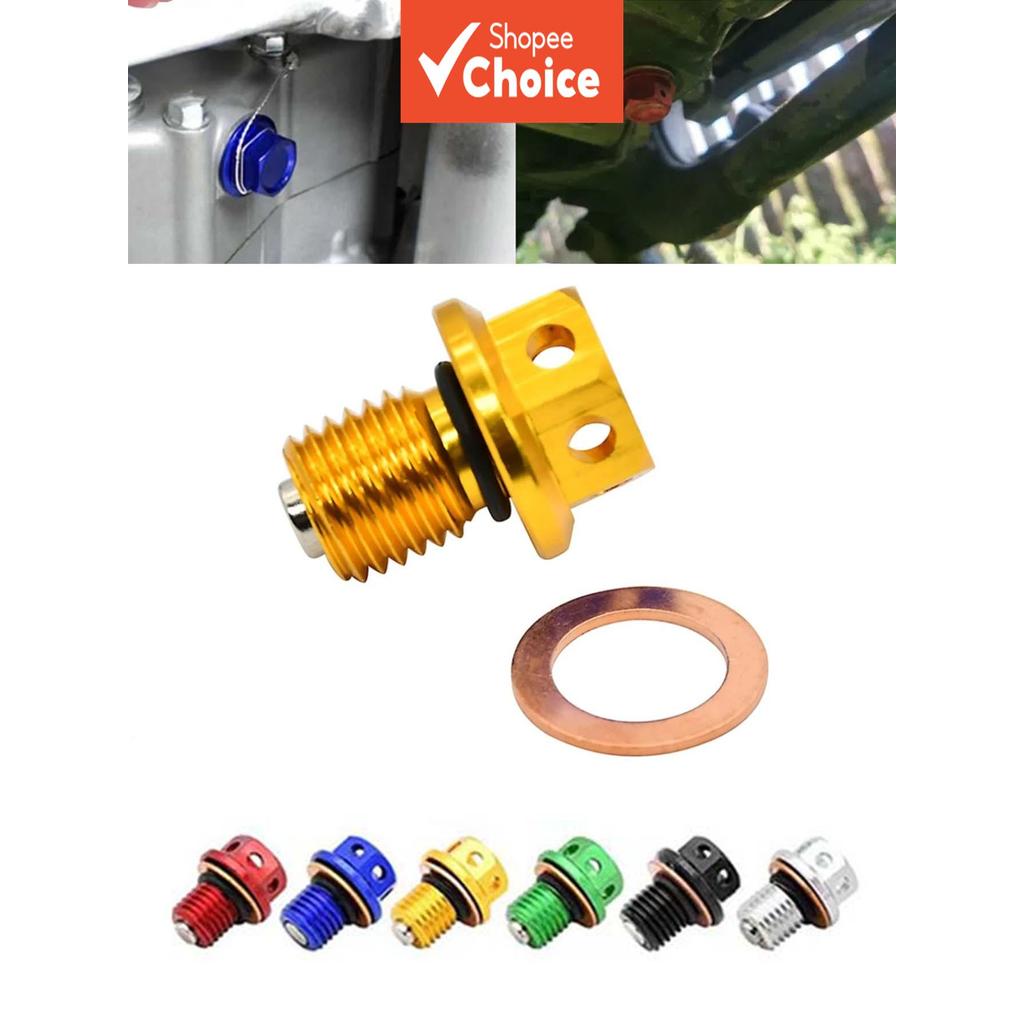 สกรูปลั๊กถ่ายน้ํามันเครื่องแม่เหล็ก M12xP1.5 สําหรับ CR125 250 250R CRF250R XR 250 600R 650L CBR1000