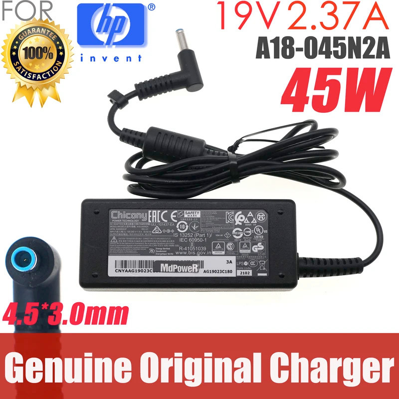 ของแท้ Chicony 19.5V 2.37A 45W A18-045N2A อะแดปเตอร์ AC สําหรับ HP MSI แล็ปท็อป moniter 4.5*3.0 มม.A
