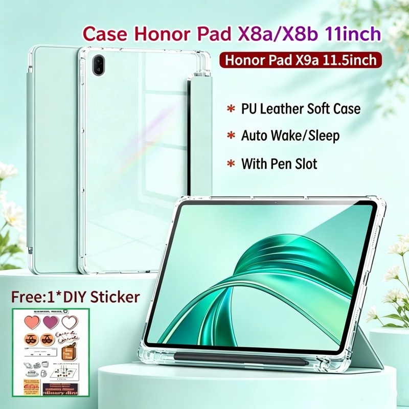 เคส Honor Pad X8a 11 นิ้วพร้อมช่องเสียบปากกาแม่เหล็กป้องกัน Honor Pad X8b กรณี HONOR Pad X9a 11.5 นิ