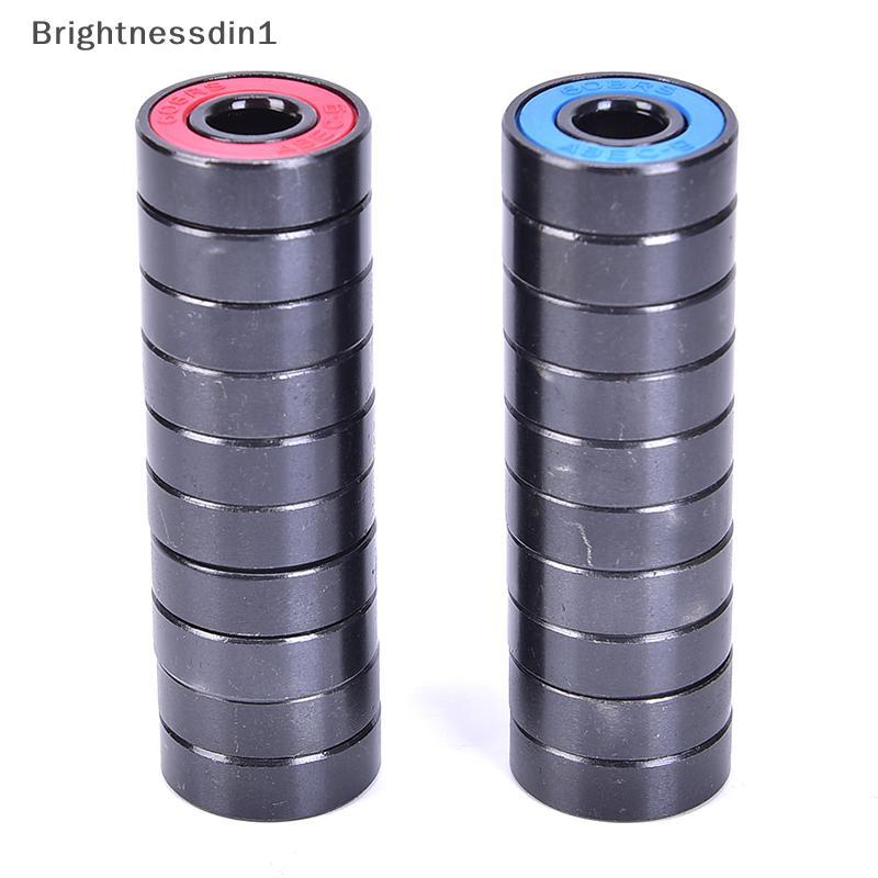 [Brightnessdin] 10 ชิ้น/เซ็ต 608 2RS Bearing Deep Groove Steel Sealed Ball Bearings 608RS 608-2RS Bq