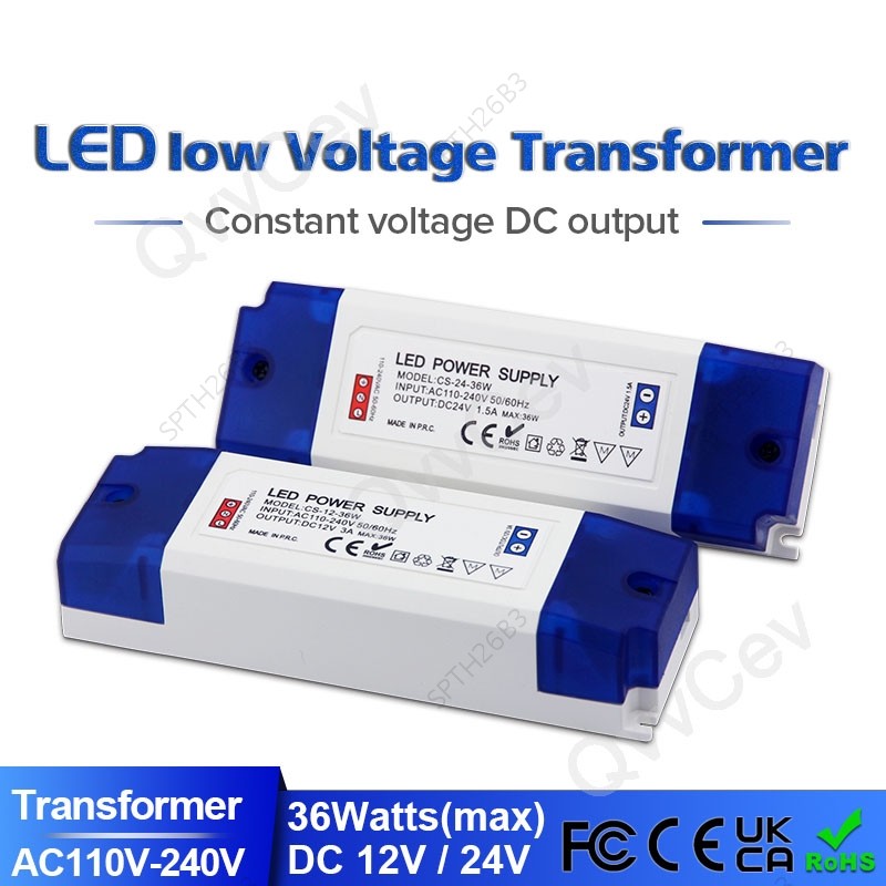 1pcs 36W LED Driver Transformer 110-240VAC to DC 12V/24V 100W Switching Power Supply สําหรับไฟแถบ TH