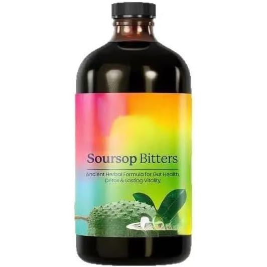 Soursop Bitters - รองรับการทํางานของทางเดินอาหารและภูมิคุ้มกัน, ทําความสะอาดภายใน, ปราศจากกลูเตน, มั