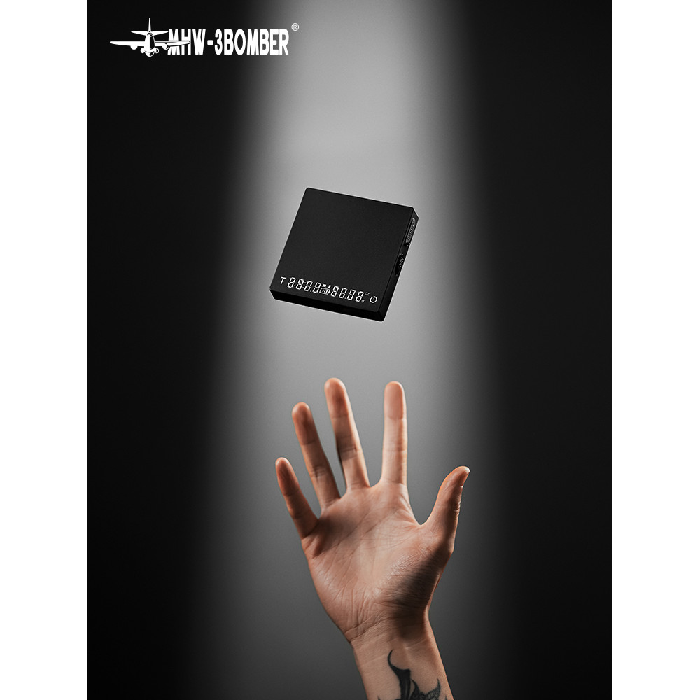 MHW-3BOMBER Bomber Little Rubiks Cube 3.0 micro Espresso Electronic Scale Hand Brew Scale เวลาชั่งน้
