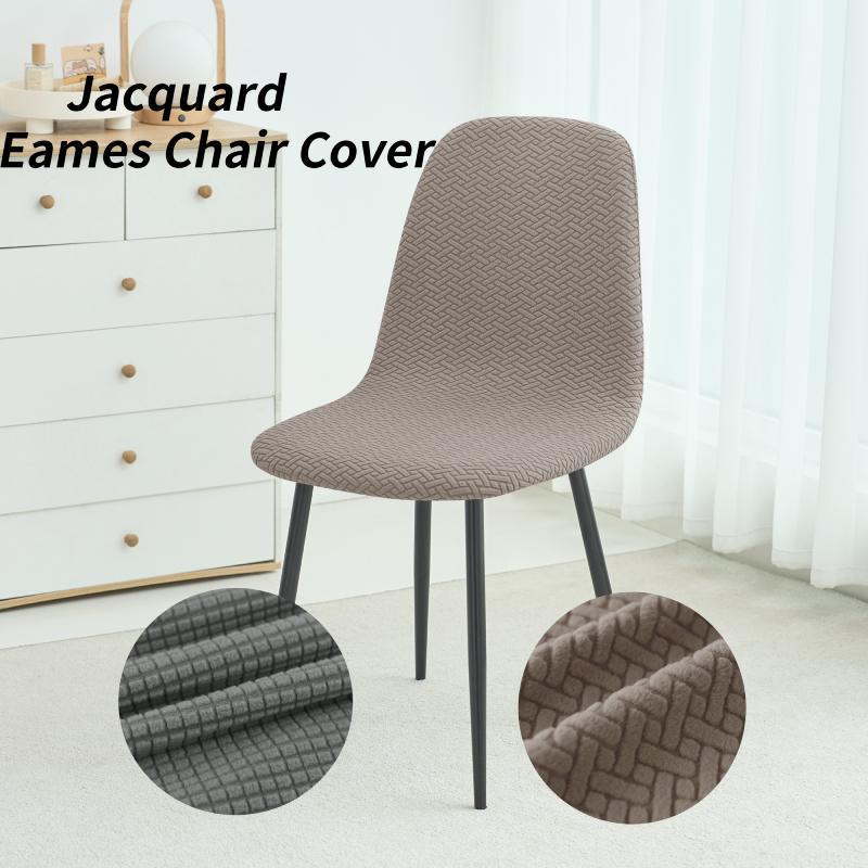ปลอกหุ้มเก้าอี้ Eames ความสูง 40-48 ซม. ปลอกหุ้มเก้าอี้ทานอาหาร ผ้าลายแจ็คการ์ด ความกว้าง 22-30 ซม.