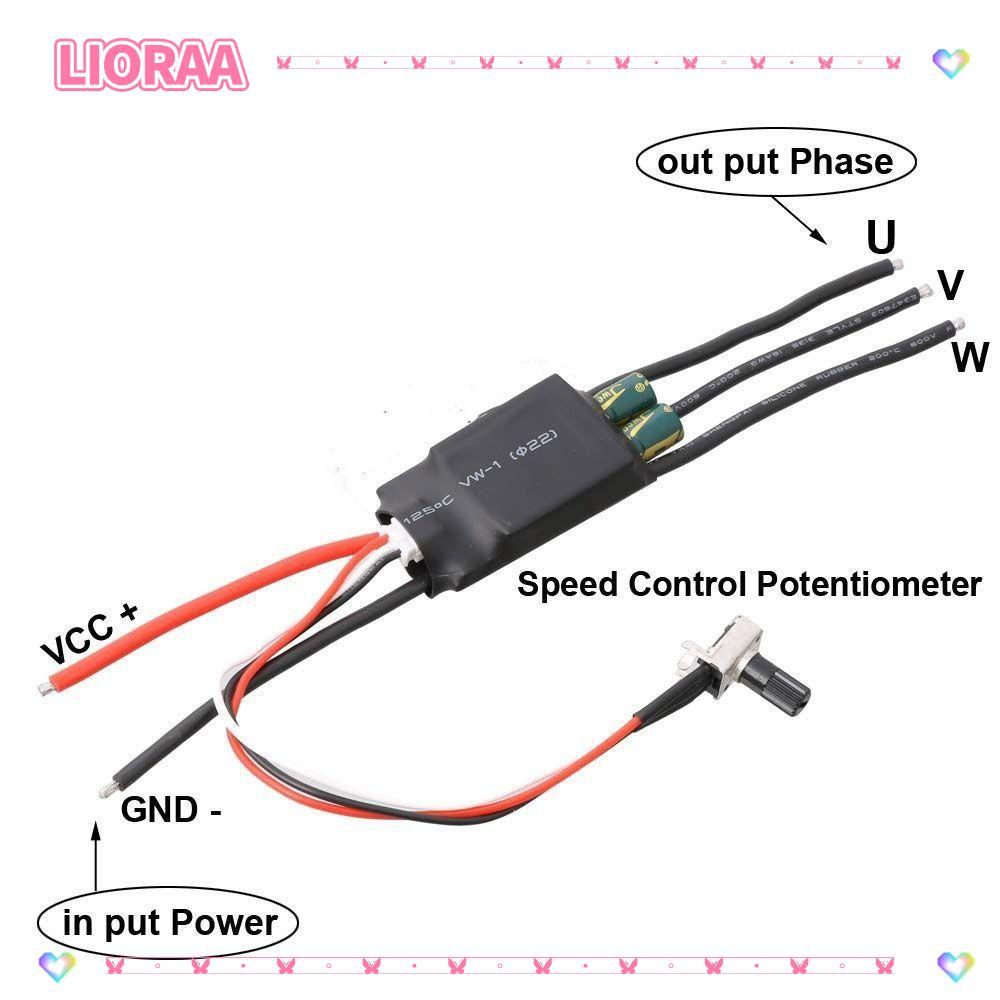 ลิโรร่า‌ไดร์เวอร์มอเตอร์แบบไม่มีแปรง, DC 7-24V 200W BLDC Hallless DC มอเตอร์ไดรฟ์, 3-Phase Potentiom