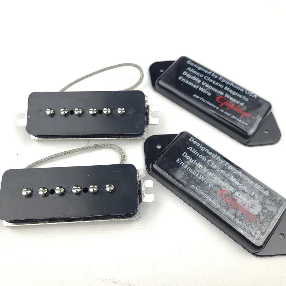 สีดํา Alnico P90 Dogear สไตล์ Single Coil Bridge Pickup Low Gauss Iconic เสียงสําหรับ SG กีตาร์ไฟฟ้า