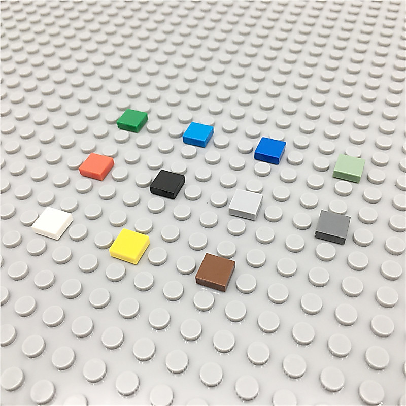 30PCS กระเบื้อง DIY 1x1 Building Blocks อิฐ Smooth การศึกษา Creative ของเล่นเด็กขนาดใช้งานร่วมกับ 3070