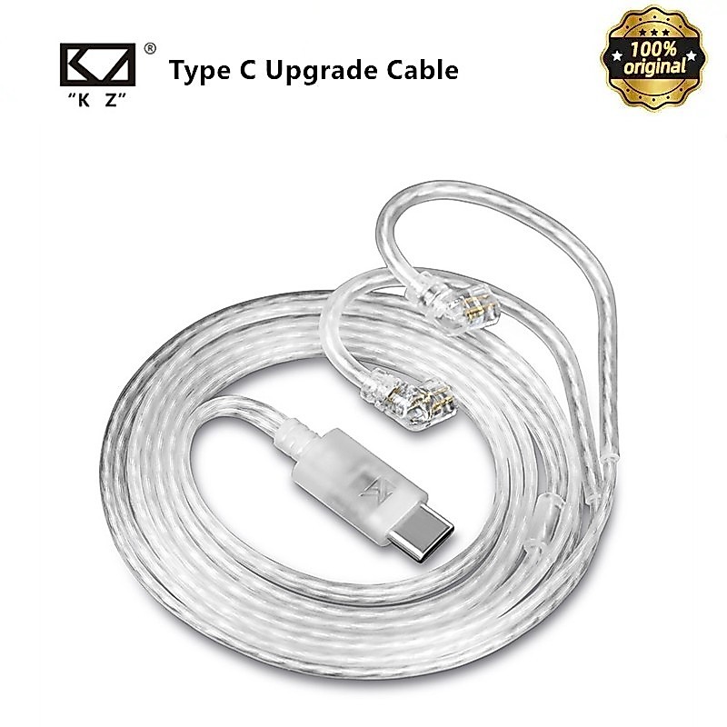 Kz Type C สายหูฟังชุบเงิน C Pin หูฟังอัพเกรดสายสําหรับ EDX PRO Castor ZS10 PRO X