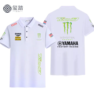 YAMAHA รถจักรยานยนต์เสื้อโปโลแขนสั้นผู้ชาย motogp โรงงานทีมขี่จักรยาน racing ชุดทีมเสื้อยืด