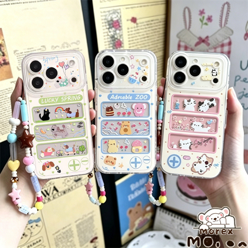 เคสใส ลายสุนัขและแมว สไตล์ฮิตกันกระแทก OPPO Reno 15 14 11 12 13 F19 9 Pro 14F 8T 12F 11F 15F 13F 10 9 5 12 5F A94 A94