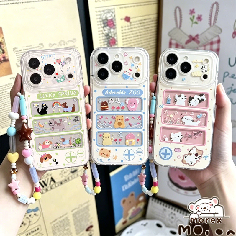 เคสใส ลายสุนัขและแมว สไตล์ฮิตกันกระแทก OPPO Reno 15 14 11 12 13 F19 9 Pro 14F 8T 12F 11F 15F 13F 10 9 5 12 5F A94 A94