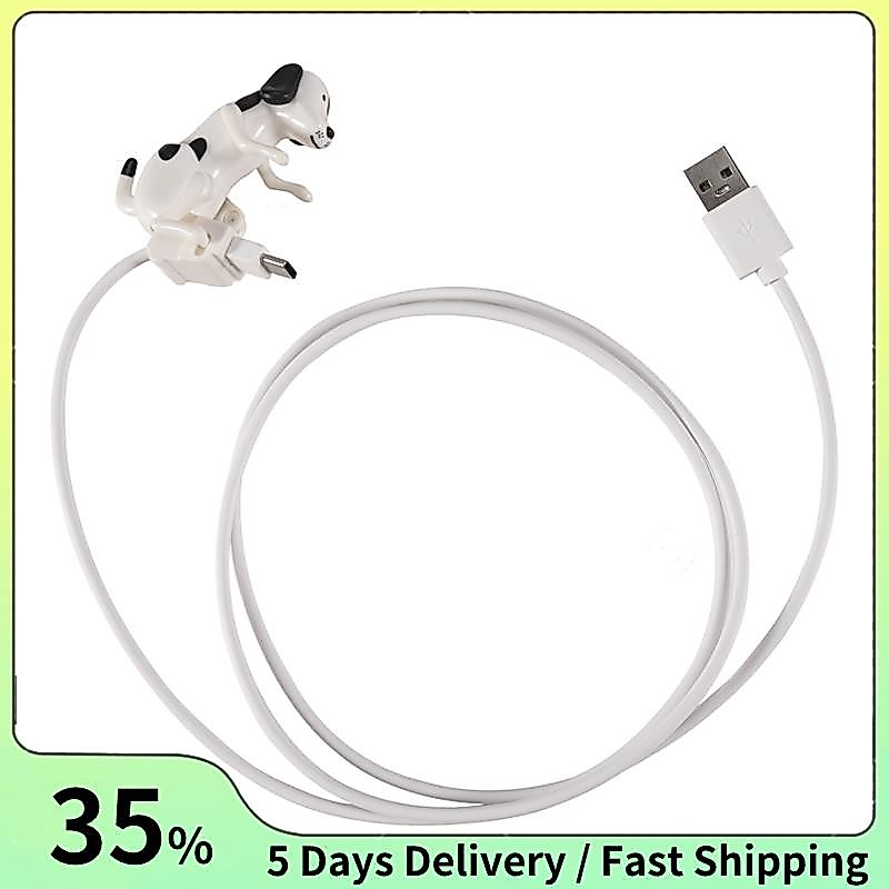 สําหรับ Type-C Fast Charger Cable ตลก Humping Dog สมาร์ทโฟนสาย Charger 1.2M สายชาร์จ USB Fast Charging สีขาว
