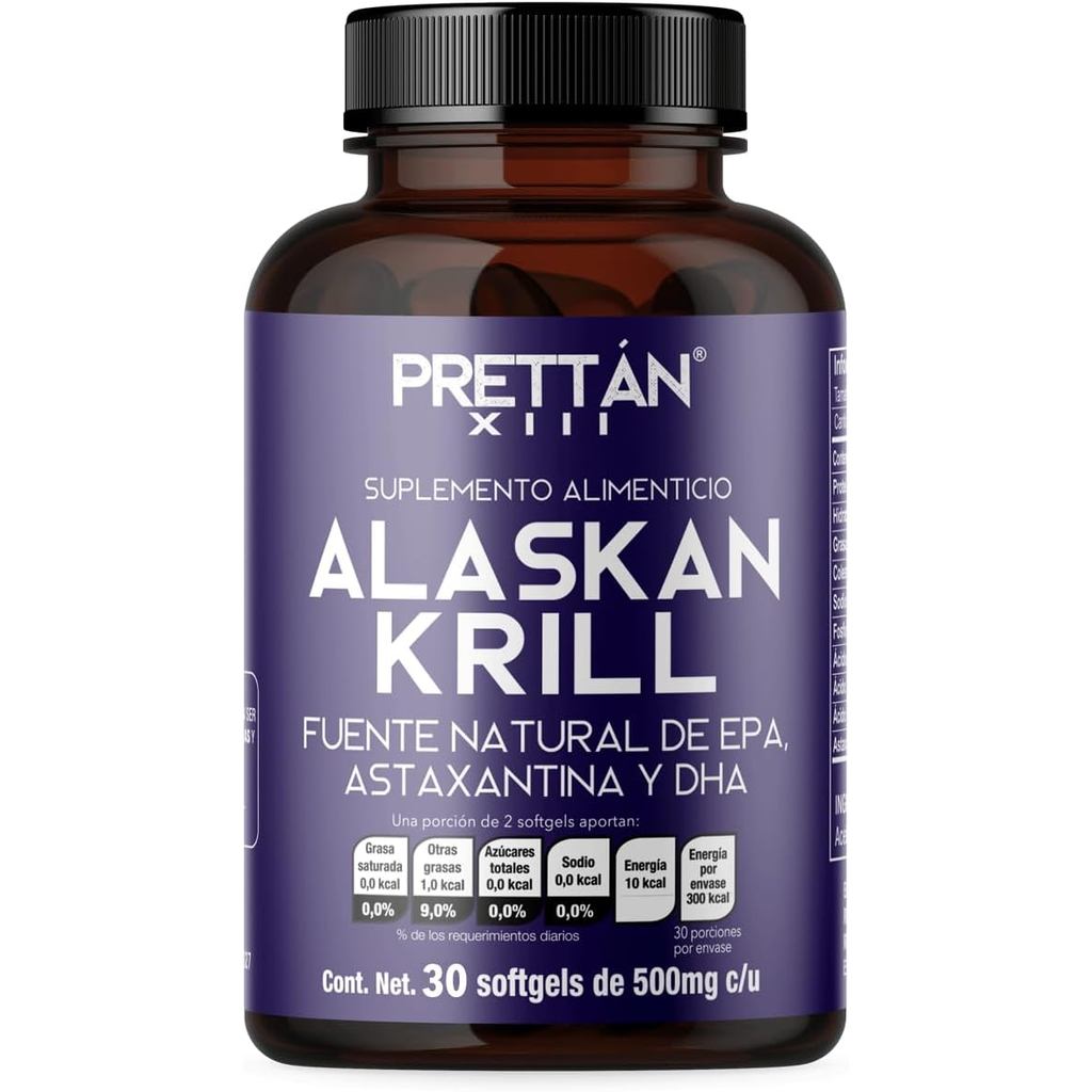 Prettán XIII Omega 3 Krill Oil, Antarctic Krill Oil, แต่ละขวดบรรจุ 30 แคปซูล 500 มก.