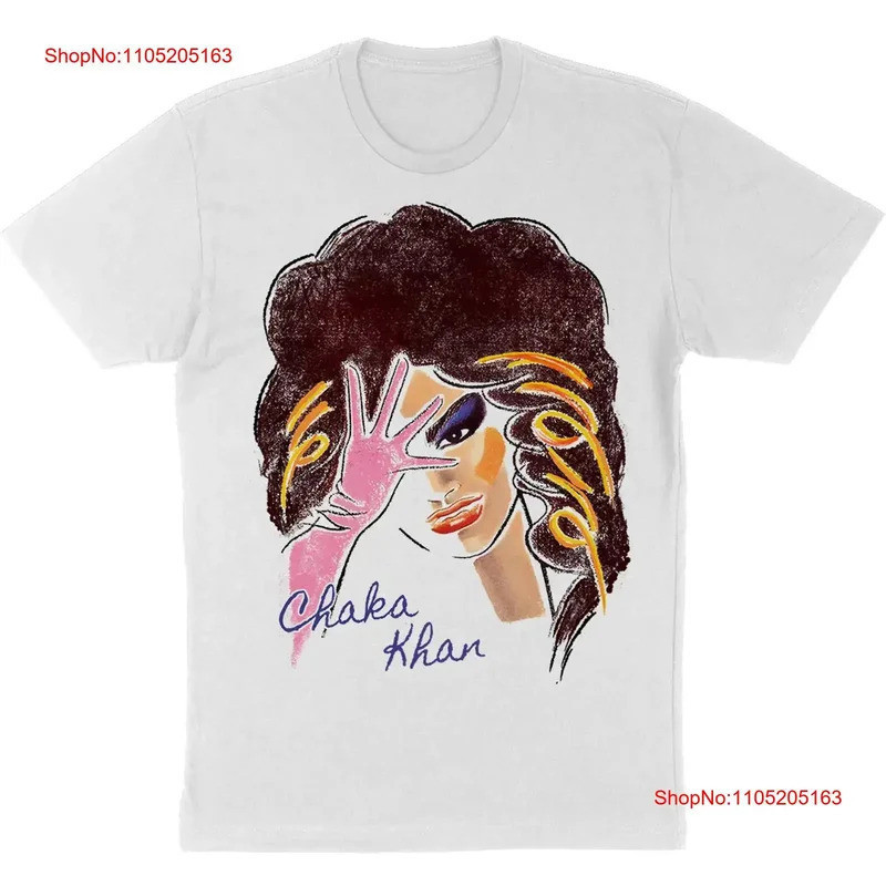 [มีสินค้าพร้อมส่ง] เสื้อยืดลาย New Chaka Khan Illustration สีขาว ขนาด S ถึง 5XL EN407 สไตล์วินเทจสำห