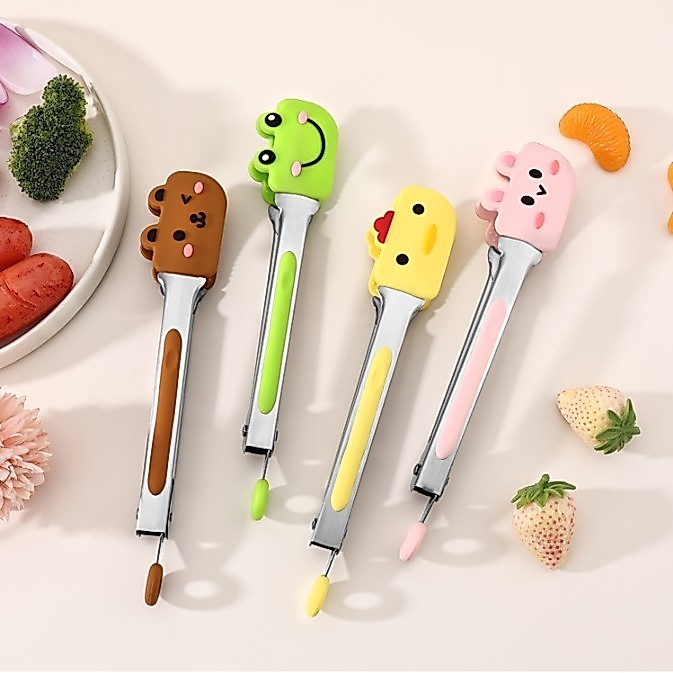 ที่คีบอาหาร LINE FRIENDS Collection ขนาด 7" ซิลิโคน food grade ด้ามสแตนเลส มีให้เลือก 4แบบ