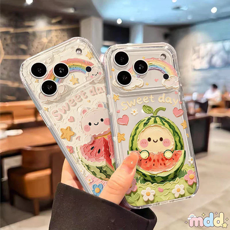 การ์ตูน น่ารัก เคส For VIVO V60 V50 Lite V30 V29 V27 S17 Pro V29E Y93 Y91C Y29 Y31Pro Y15S Y15A Y01 4G T4X โปร่งใส