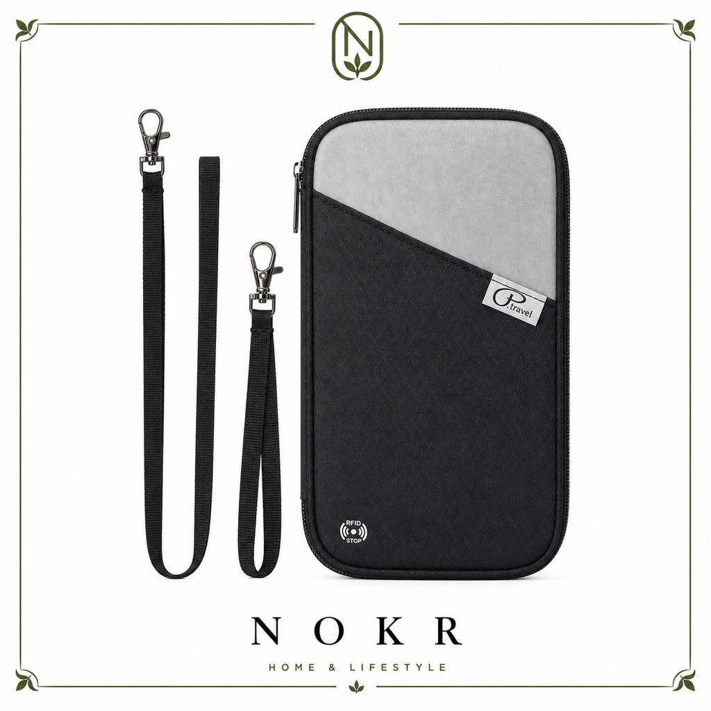 NOKR  Passport Organizer RFID Blocking Card Holder Passport Covers