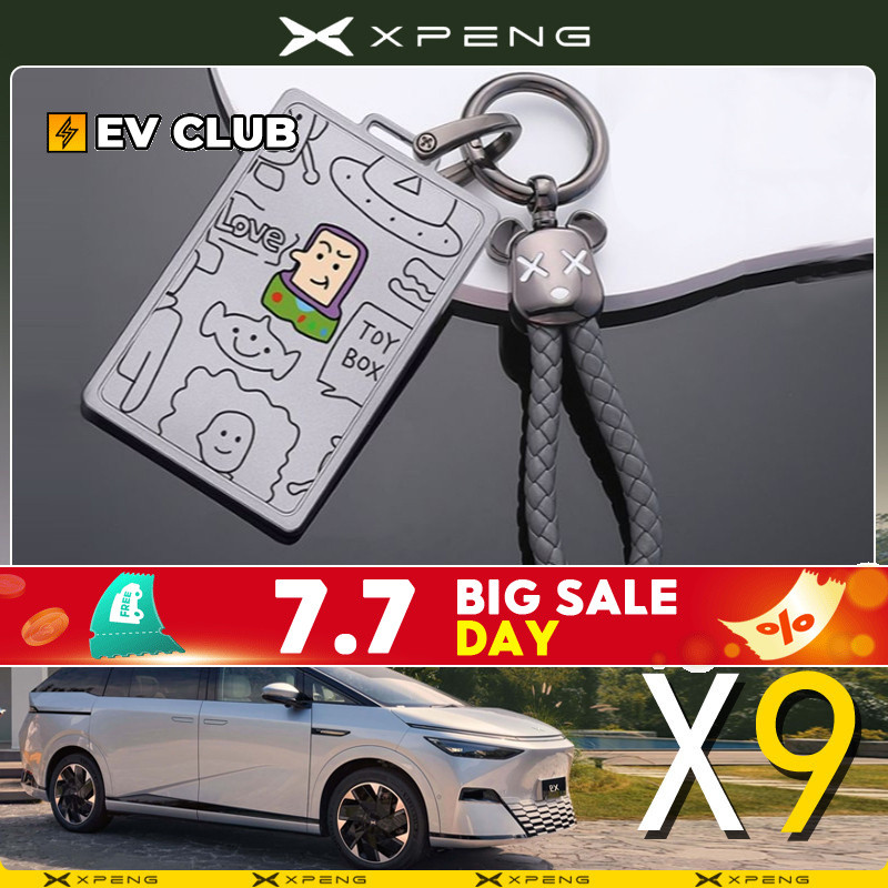 เหมาะสําหรับ 2025 xpeng X9 EV/xiaopeng accessory MPV หลากหลาย NFC การ์ดป้องกันกรณี Key Cover รวมทุกอย่างสมาร์ทหล่อเด็กจี้กุญแจรถ High-End E