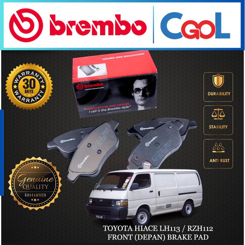 ผ้าเบรคหน้า TOYOTA HIACE LH113 / RZH112 BREMBO