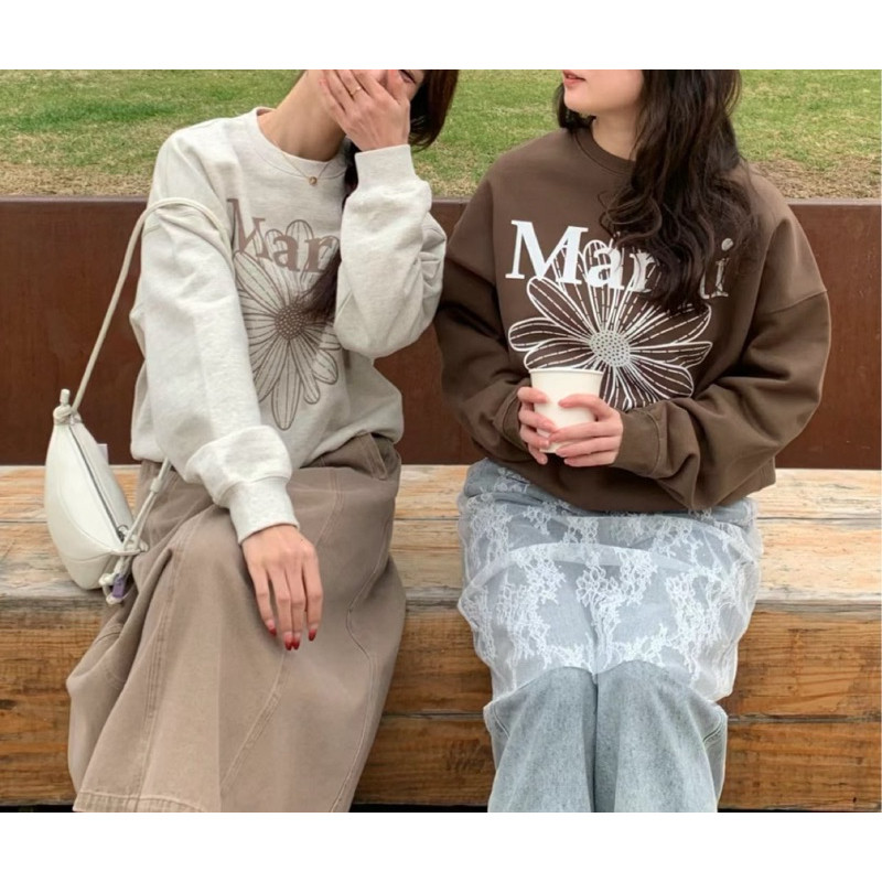 ❤️‍🔥 FLOWERMARDI / SWEATSHIRT RAGLAN FLOWERMARDI STONE EMBELL