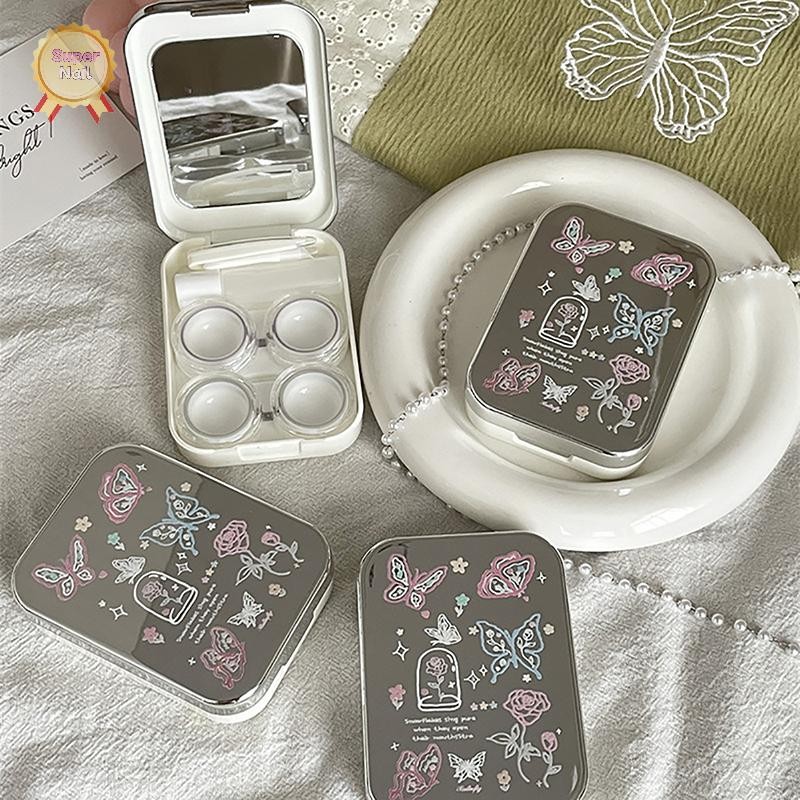 Flth กล่องคอนแทคเลนส์ ขนาดเล็ก แบบพกพา สําหรับเด็กผู้หญิง