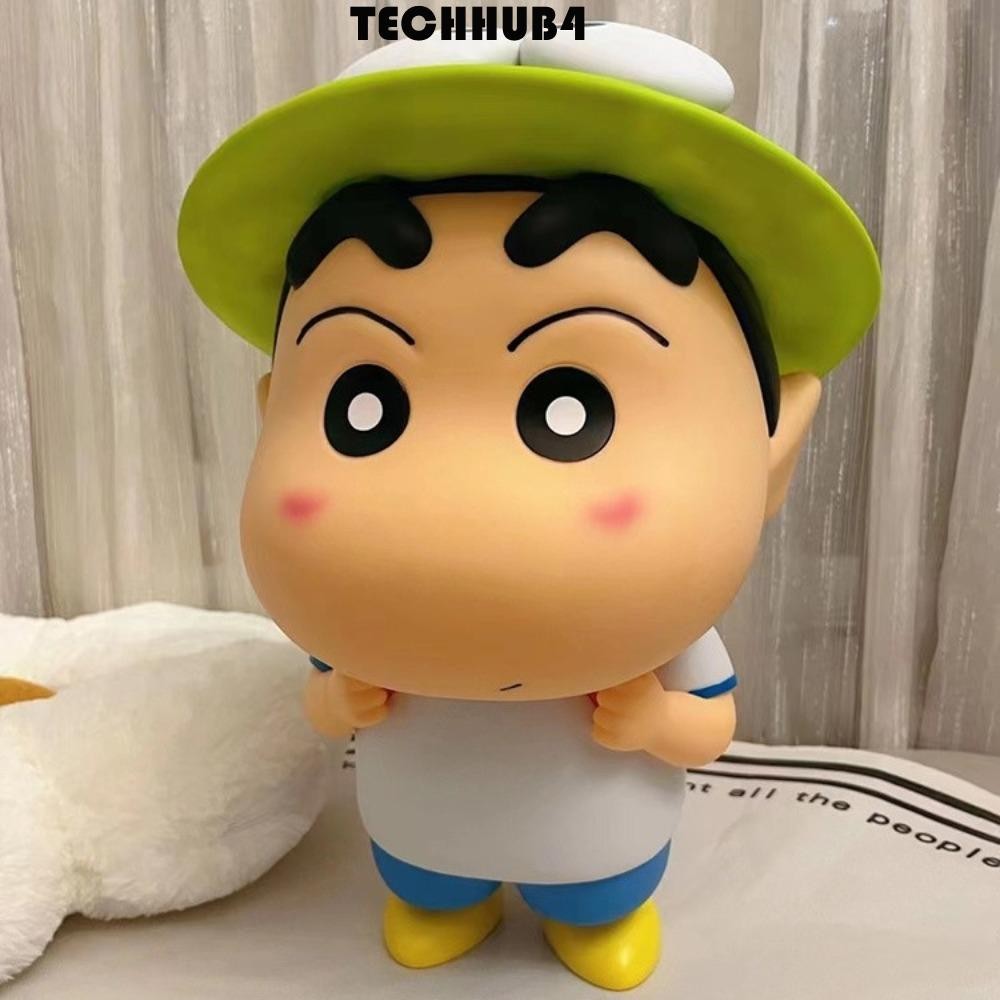TECHHUB4 Crayon Shin-Chan รูป, กบหมวก PVC ตุ๊กตา Crayon Shin-Chan ของเล่น,คอลเลกชันรูปปั้นคอสเพลย์อะ