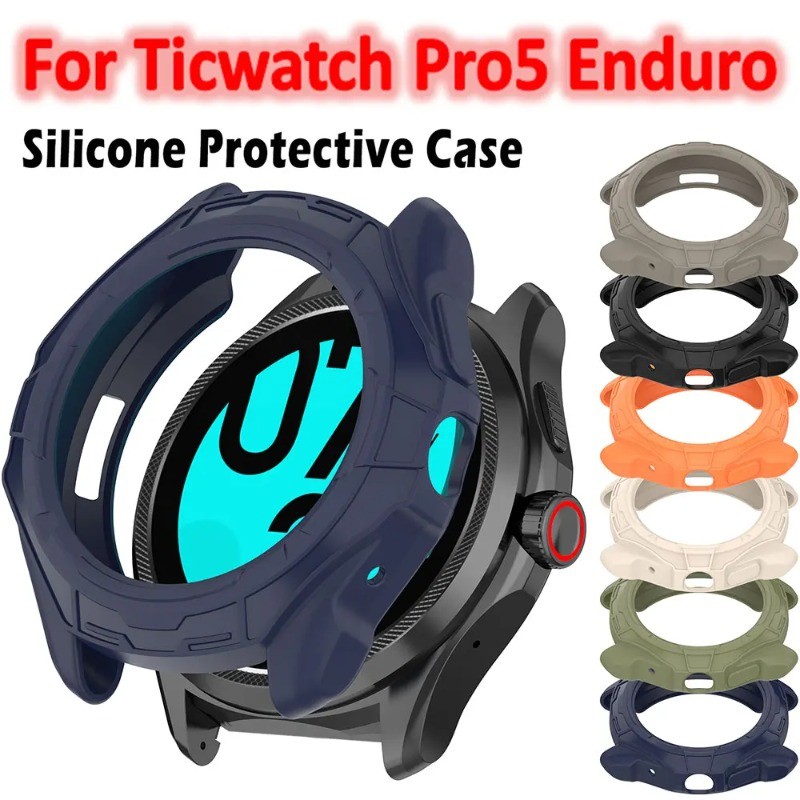สําหรับ Ticwatch Pro 5 Enduro TPU Hollow กรอบกันชนป้องกันสําหรับ Ticwatch Atlas ซิลิโคนอ่อนนุ่มป้องก