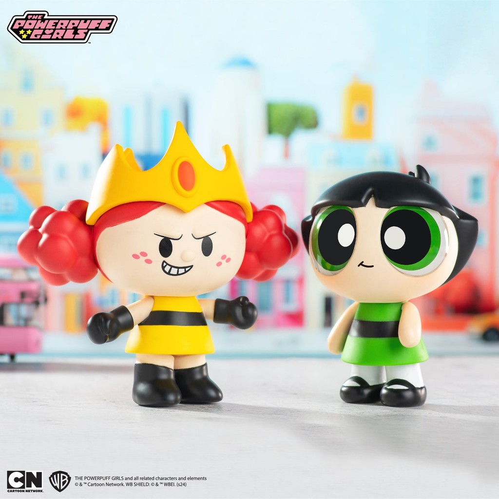 TOPTOY Official The Powerpuff Girls‌ กล่องตาบอดรูปแกะสลักอินเทรนด์สะสมตุ๊กตาตกแต่งของขวัญ