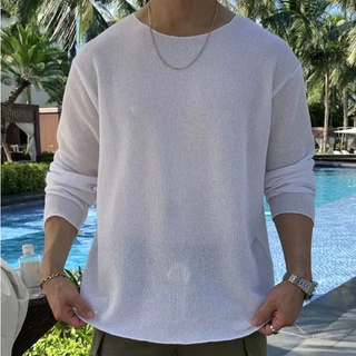 BS |T-shirts เสื้อ​แขน​ยาว​ ทรง​หลวม​ สไตล์​แฟชั่น​เกาหลี​ ดีไซน์​เท่​ๆ