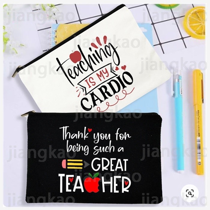 COD Thank You for Becoming So Great Teacher Pencil Case School Stationery Storage Bag Travel Washing