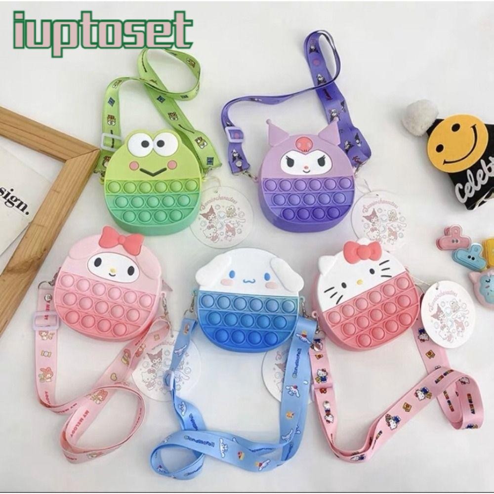 กระเป๋าสตางค์น่ารัก สีสันสดใส กันน้ำ สำหรับเด็ก พร้อมสายคล้อง ของขวัญลดความเครียดจาก Sanrio