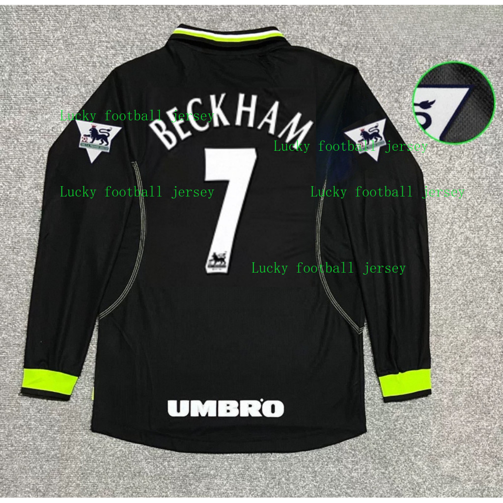 1998/99 Manchester United 3RD Retro Vintage Man Utd Classic Jersey Retro Jersey แขนยาว