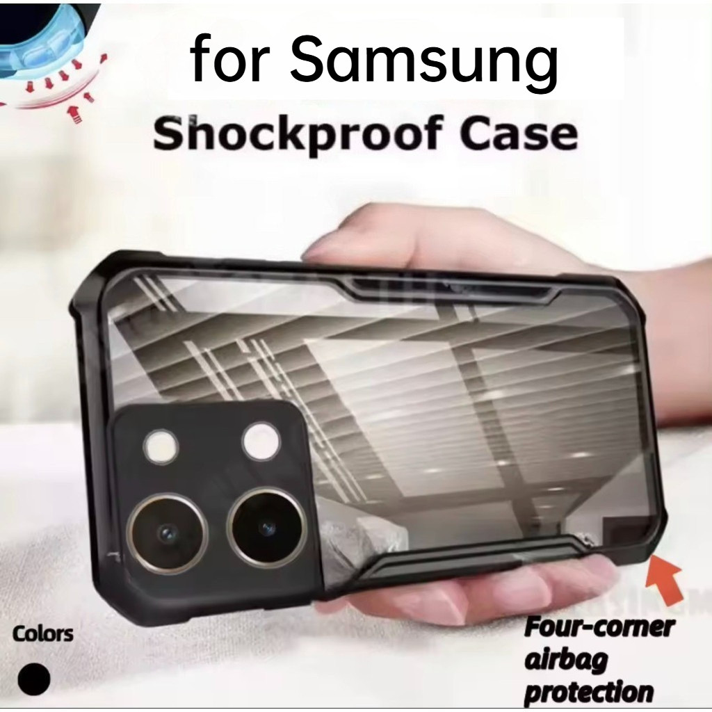 เคส for Samsung a55 5G A54 A36 A56 A35 A26 A17 A16 A15 A07 A06 A05S PC+TPU เคสกันกระแทก เคสหลังใส ขอบนิ่มหลังแข็ง