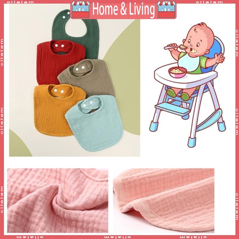 CI ผ้ากันเปื้อนเด็กรูปตัว U Solid ผ้าขนหนูน้ําลายดูดซับทารกแรกเกิด Burp ผ้า 4 ชั้นผ้าพันคอคอสําหรับเ