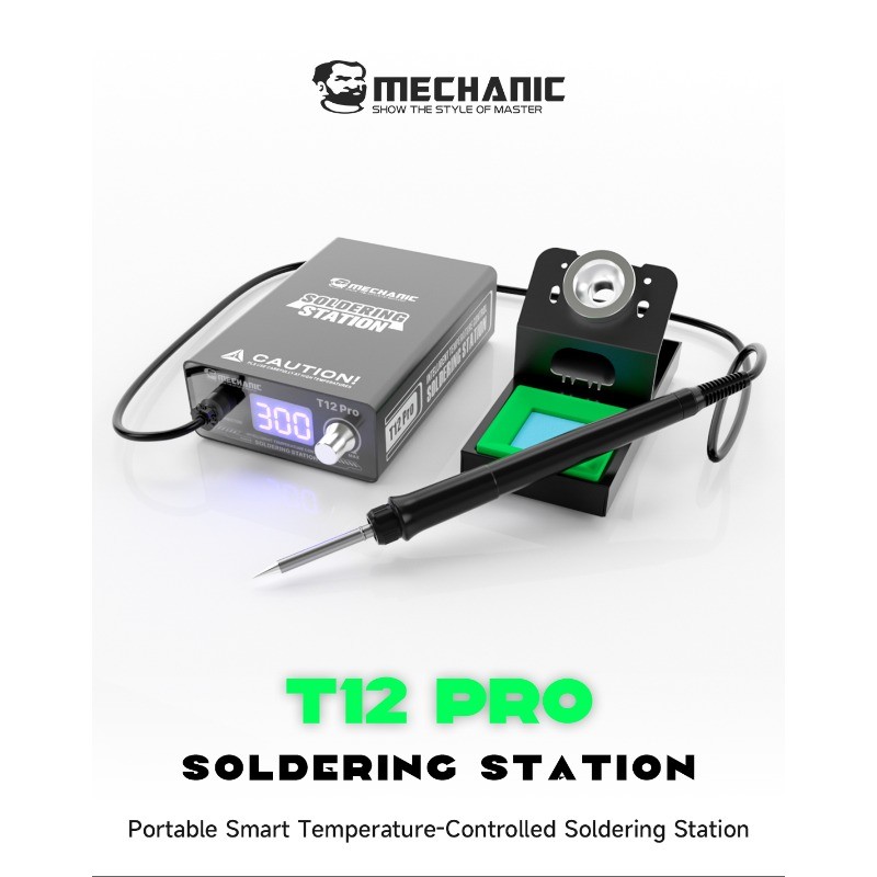 MECHANIC T12 Pro LED จอแสดงผลดิจิตอลสถานีบัดกรีหัวแร้งไฟฟ้าความร้อนอย่างรวดเร็วอัจฉริยะ Anti-Static Thermostat