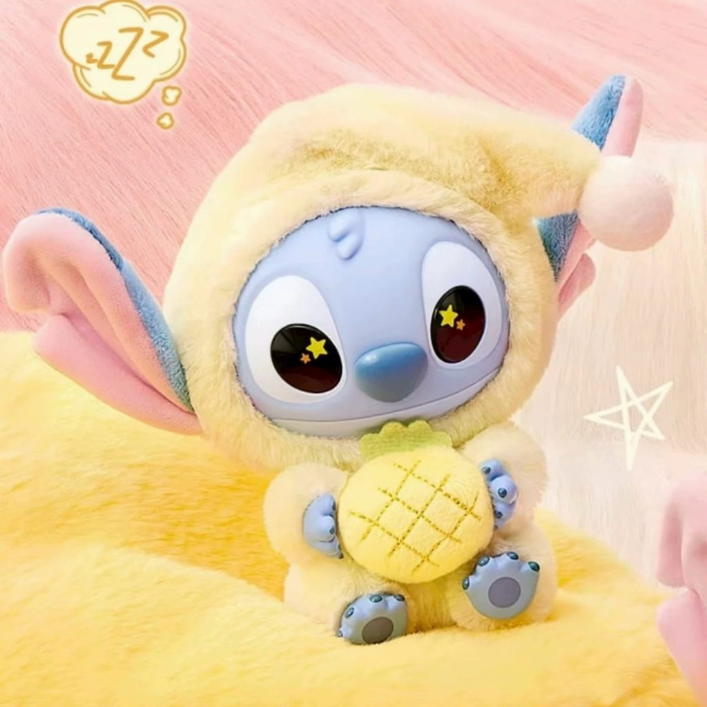 1 กล่องตาบอด Stitch Eat Something Befor Sleep พวงกุญแจตุ๊กตาน่ารักพวงกุญแจการ์ตูน