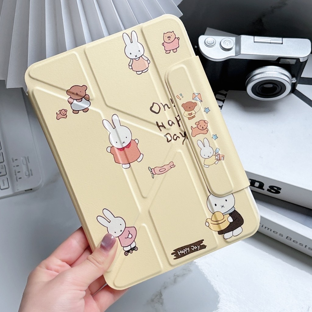 เคสน่ารัก พับรูปตัว Y สำหรับ iPad Gen7/8/9/10/11 Air4/5/6/7 M3 A16 Mini6/7 Pro11 pro10.5 ราคา ถูกที่สุด ดีลบีเคเค แกลเลอรีภาพที่ 4