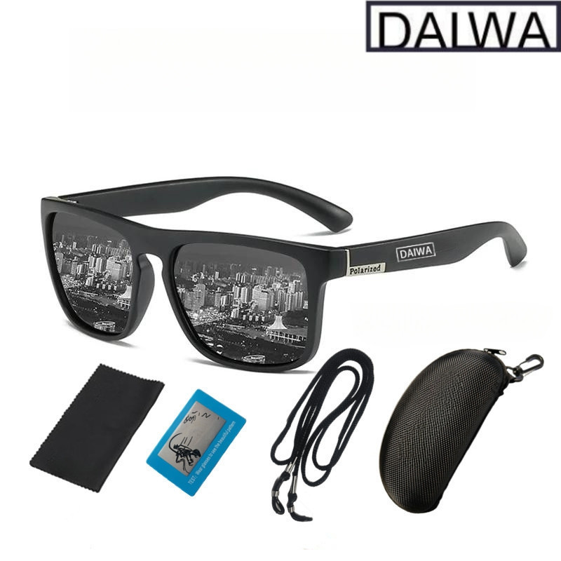 แว่นตากันแดดโพลาไรซ์สำหรับผู้ชาย ป้องกันUV400 เหมาะสำหรับการขับรถ ตั้งแคมป์ และตกปลา