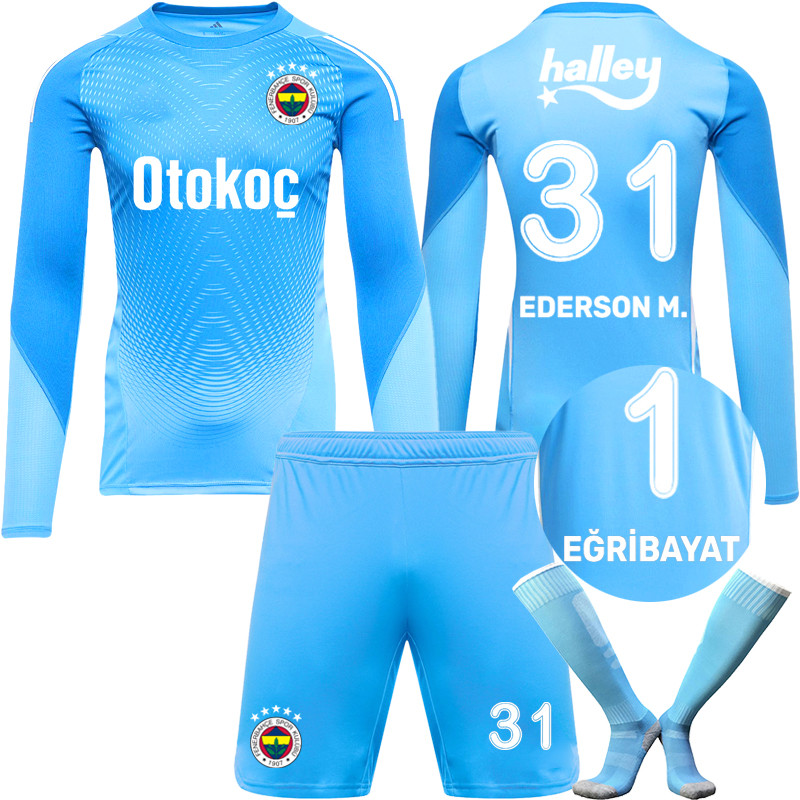 เสื้อผู้รักษาประตู Ederson สีฟ้า แบบแขนยาว