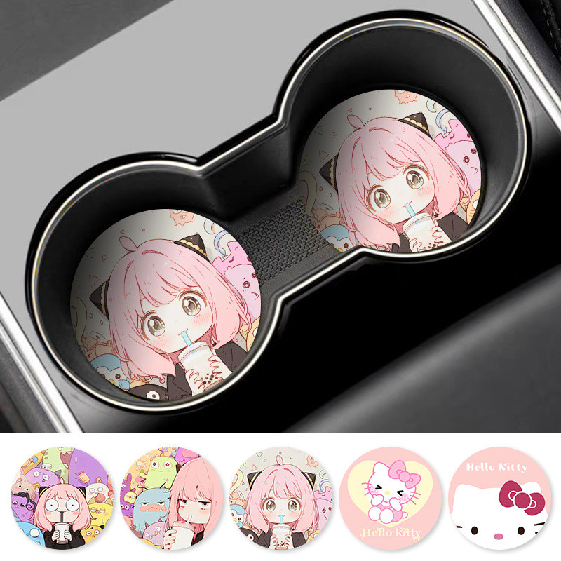ชานม Arnia Car Coaster สินค้าในรถยนต์ Creative Water Coaster ตกแต่งภายในรถยนต์ Anti-slip Storage Mat Universal