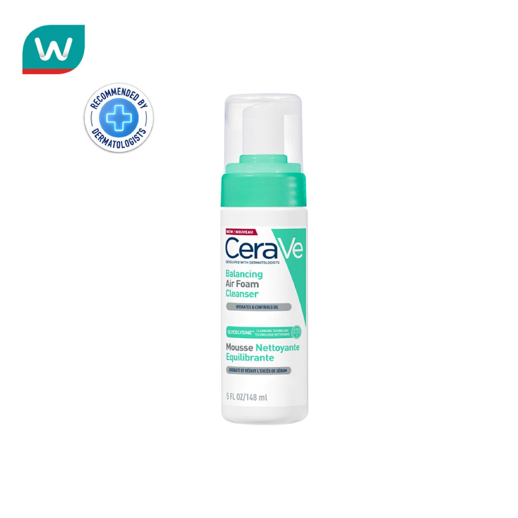 Cerave เซราวี บาลานซิ่ง แอร์ โฟม คลีนเซอร์ 148 มล. สำหรับผิวธรรมดา-ผิวผสม
