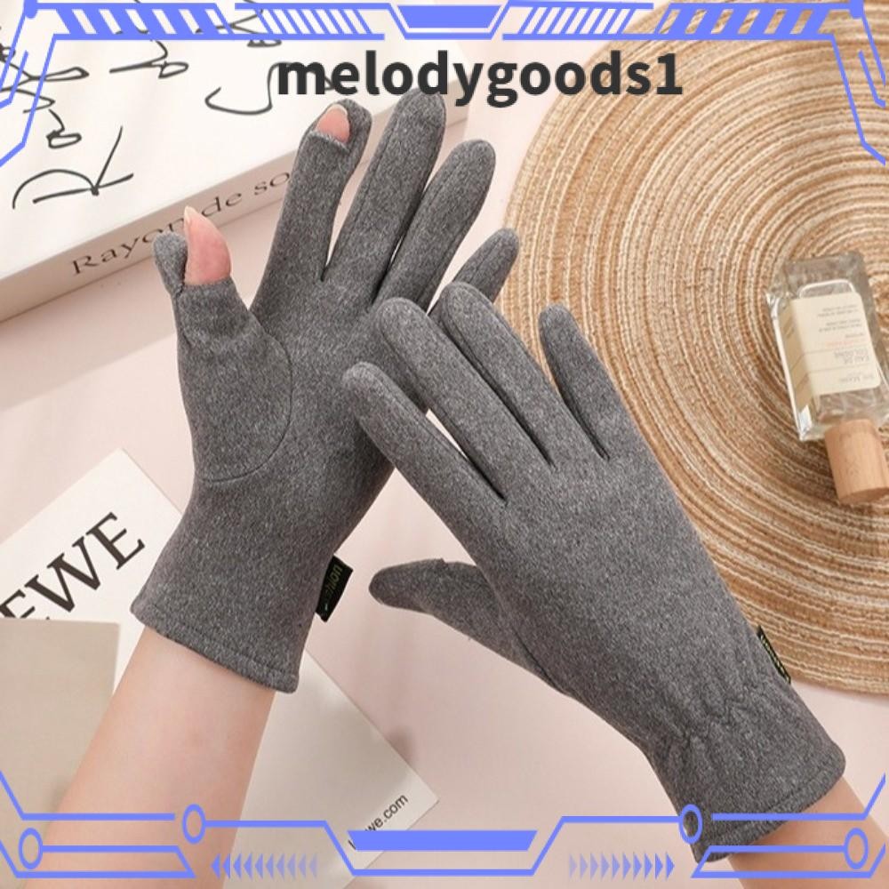 MELODYGOODS ถุงมือเต็มฝ่ามือฟลิปฟิงเกอร์ กันลม chill-proof และนุ่ม เหมาะสำหรับในฤดูหนาวและเป็นของขวัญ