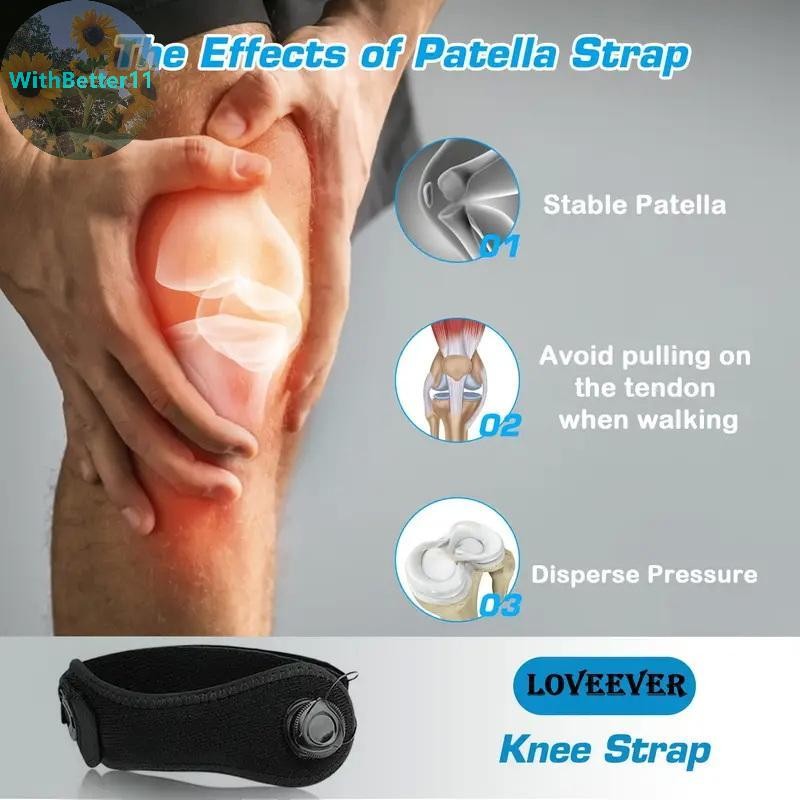Better Patella Tendon เข่าสายรัด,ปรับลูกบิด Patella สนับสนุนรั้ง,Patella Tendon Stabilizer,กีฬา Pate