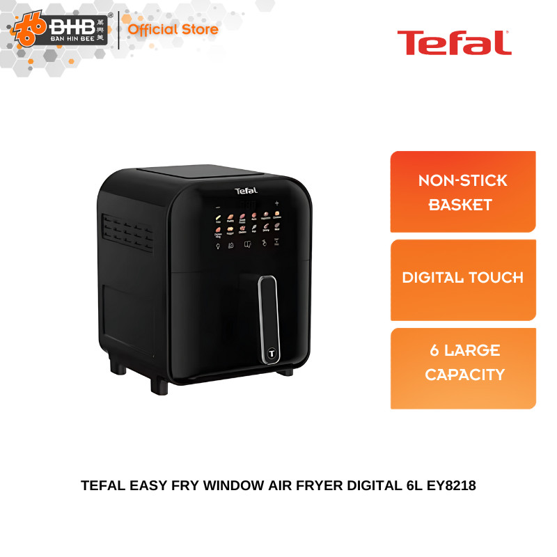 Tefal Digital Air Fryer EY8218 6L ความจุ Digital Touch ตะกร้า Non-Stick EY8218 Penggoreng Udara Digi