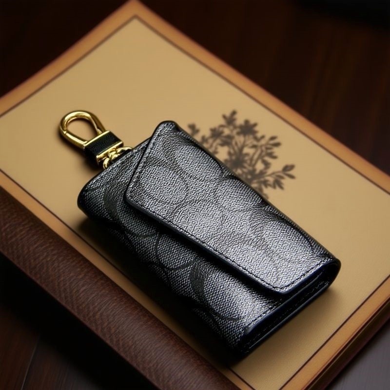 Classy Key Bag เลียนแบบผ้าใบผู้ชายผู้หญิงกระเป๋ากุญแจรถขนาดใหญ่ความจุพวงกุญแจผู้ชาย 09.50