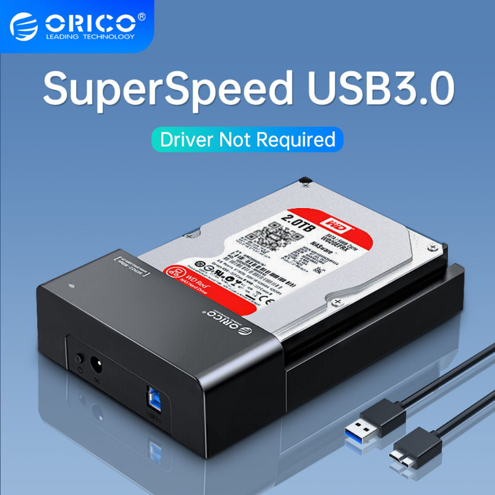 ORICO HDD Docking Station 2.5/3.5 SATA เป็น USB 3.0 รองรับ 6Gbps UASP 12TB HDD SSD กรณี 12V2A อะแดปเ
